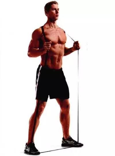 男士健身房弹力带训练方法如何进行中级进阶